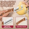 Multi Functional Vegetable Peeler for Kitchen, Premium Peeler with Wooden