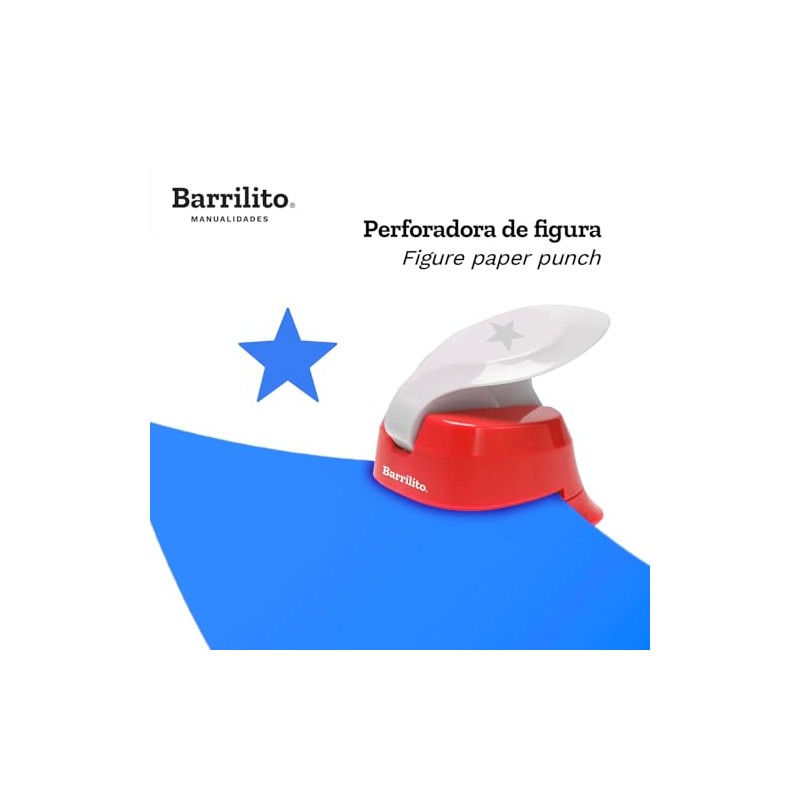 Barrilito Perforadora Estrella Plástico 2.5 cm PF019