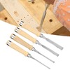 4pcs/set Wood Carving Chisel Flat Blade DIY Woodworking Hand Tool