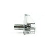 Berta, 5 mm Clear Shelf Support Bracket with Iron Pin