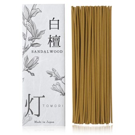 TOMORI Japanese Sandalwood Incense Sticks Natural Incense-Sticks Approx 60pcs Aromatherapy Meditation Calming Stress Relief Relaxation Zen JapaneseTemple Incense