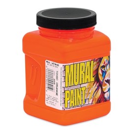 CHROMA Acrylic Mural Paint for Interior and Exterior Murals - Lightfast, Mixable, Hard-Wearing Vibrant Pigment, 16 oz Toxic Orange (2515)