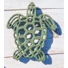 Ebros Gift Nautical Marine Verdigris Giant Sea Turtle Rustic Cast