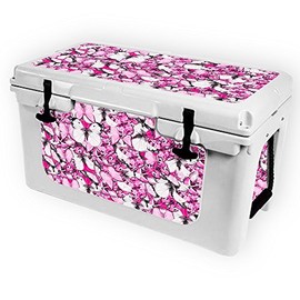 MightySkins (Cooler Not Included) Skin Compatible with RTIC 45 Cooler (2017 Model) - Butterflies | Protective, Durable, and Unique Vinyl Decal wrap Cover | Easy to Apply | Made in The USA