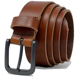 Ashford Ridge Italian Full Grain Leather 34mm Belt Made in England - Dark Tan 2XL