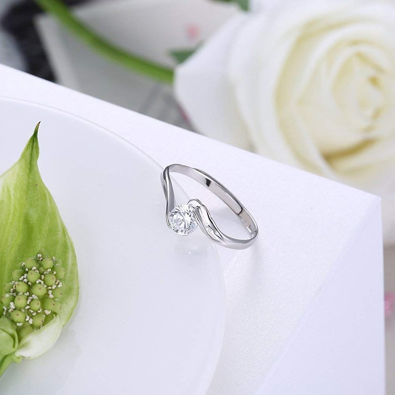 Rockyu Brand Platinum Ring, Women's Ring, One Size Fits Most,