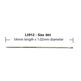 Stitchtight - John James Saddlers Harness Needles Style L3912 for Hand-Stitched Leather Work (L3912 Size 003)