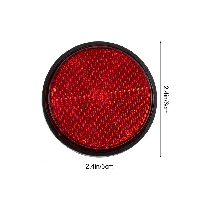 ibasenice 4pcs High Bright Reflective Bike Warning Tool Round Plastic