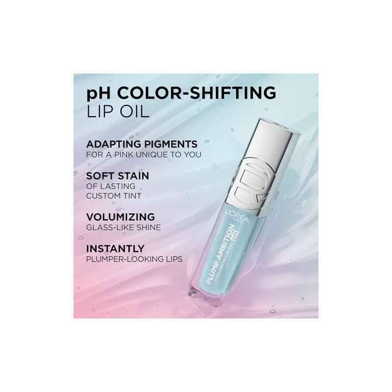 L'Oréal Paris Plump Ambition pH Lip Oil para labios glossy,