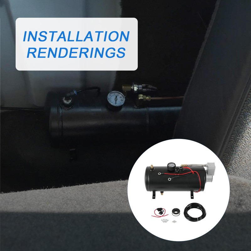 DC 12V MAX 150PSI Air Compressor Tank Pump with 3