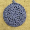 Handmade 100% cotton Circle Washcloth - Colour: Lavendar