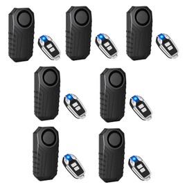 KCMYTONER Bike Alarm 7Pcs, Bike Alarms for Ebikes, Alarm for Bike, Motorcycle Alarm Vibration Motion Sensor Cycling Security 113db Super Loud IP65 Waterproof Adjustable Volume Sensitivity