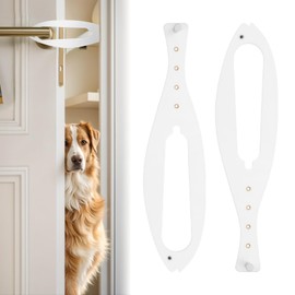 2Pcs Cat Door Holder Latch, Adjustable Cat Door Stopper, Doors Cats Doors Latch Prop for Cats, Sizes Strap 2.5-6" to Keep Dogs Out of Catt Litter Boxes and Food