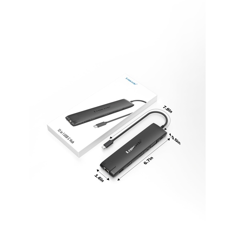 2024 Upgrade Lemorele Docking Station USB C/A 10 Gbps 3