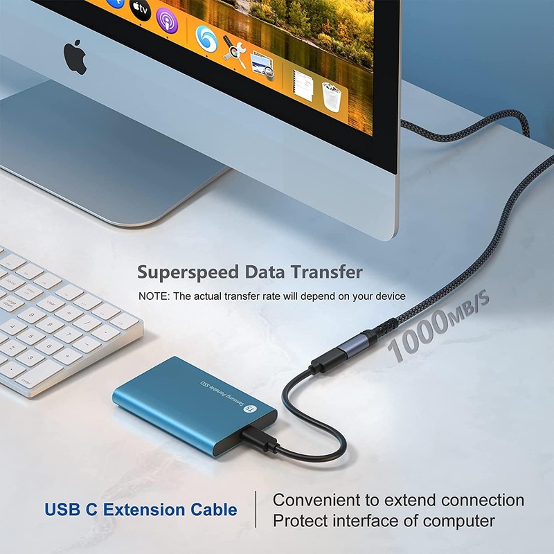 Reagle USB-C 3.2 Thunderbolt Extender 100W 4K @ 60Hz 0.5m