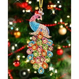Color Peacock Ornaments for Christmas Tree Peacock Gifts for Women Peacock Lovers Keepsak