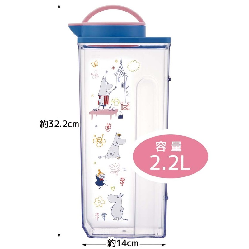 Skater CJ22N-A Water Pitcher, Moomin, 23, Heat Resistant, Vertical and