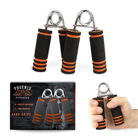 Phoenix Fitness Hand Grips - Hand Strengtheners with Foam Padded Handles for Hand, Wrist & Arm Exercises - Lightweight & Compact Hand Grippers for Home, Gym & Travel