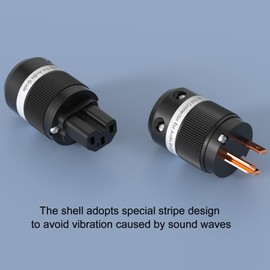 Monosaudio HiFi Power Plug Pure Copper 15A/125V 10A/250V IEC C13/C15 Power Connector Hi-end Audio Power Plug Audiophile Power Plug for DIY Audiophile Power Cord HiFi Audio AC Power Cable（M100/F100）