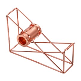 PATIKIL Tape Dispenser, Tape Dispenser Desk Tape Desk Dispenser Holder Weighted Metal Heavy for Tape Office Desktop, Rose Gold