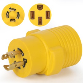 NEMA L14-20P to 14-50R EV RV Adapter, ZDHQLHJ 4 Prong 20Amp L14-20 Generator Twist Locking Male Plug to 50Amp 14-50 RV EV Female Receptacle, Generator RV EV Charger Adapter