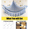 Stuffed Animal Toy Storage Hammock with LED Light-Macrame Jumbo Doll