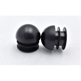 7/8" Round Insert Chair Leg Glide Protectors | Black | Pack of: 25