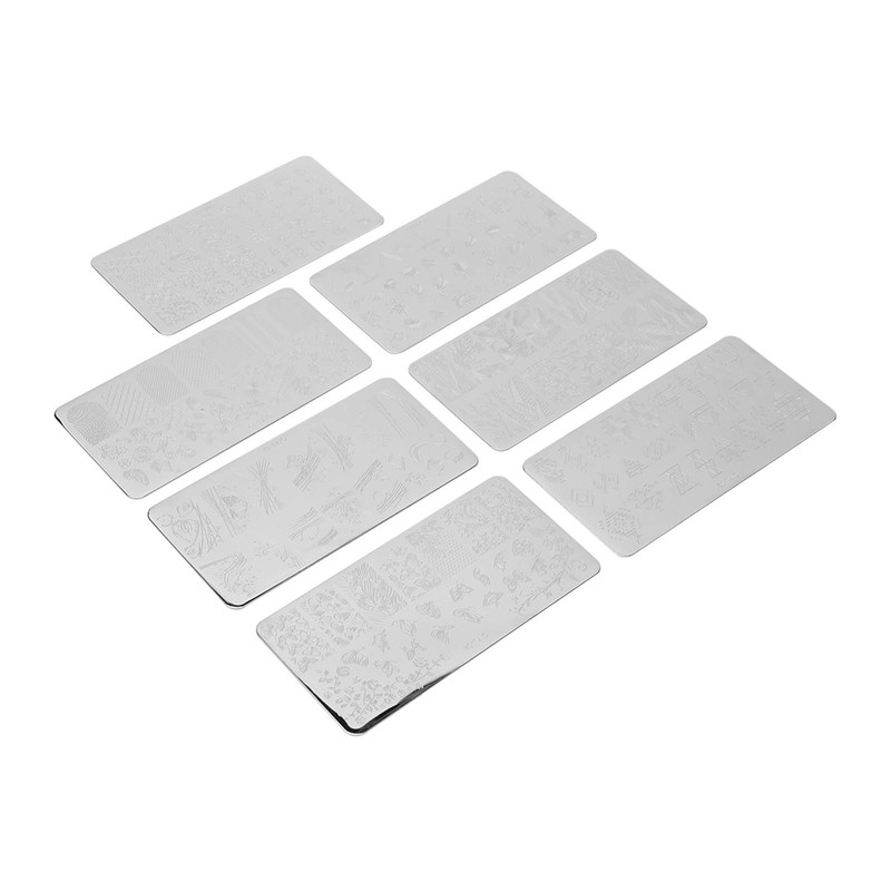 7pcs Nail Stamping Plate Women Nail Art Templates Nail Multi