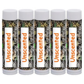 Northridge Oak - 100% All Natural Lip Balm - Beeswax, Shea Butter, Coconut Oil, Vitamin E and Pure Essential Oils - 7 Different Options to Choose From (Unscented 5 Pack)