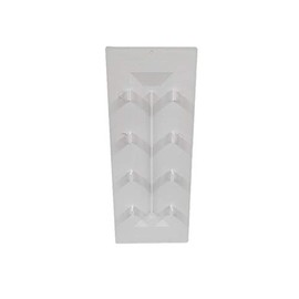 Vinyl/PVC 1.5" X 5.5" Decorative Fence Hole Cover/Plug (White)