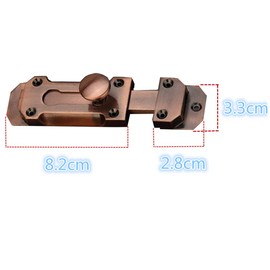 Bronze zinc Alloy Solid Bolt Door and Window Door Door Buckle Antique Latch Slide Bolt Latch （4 inches）