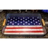 Stars and Stripes Galvanized Serving Tray 16 x 10 x