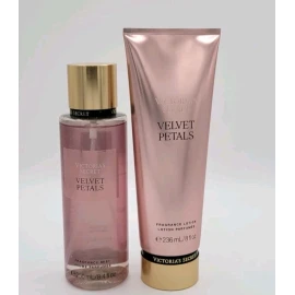Victoria's Secret Velvet Petals Body Mist Spray & Body Lotion Set of 2
