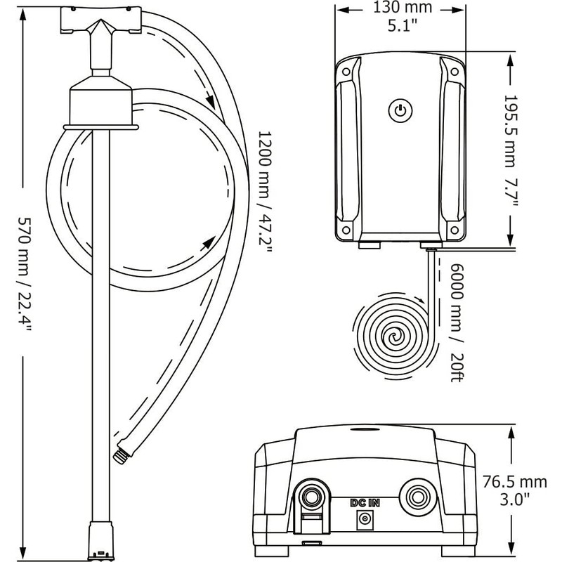 SEAFLO Bottled Water System - Convenient On/Off Switch, 20ft Discharge