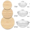 dokaworld Stackable Space-Saving Nesting Set of 3 Glass Bowls with
