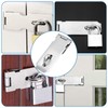 Pack of 4 Lockable Deadbolt Locks, Lockable Padlock Holder, Door