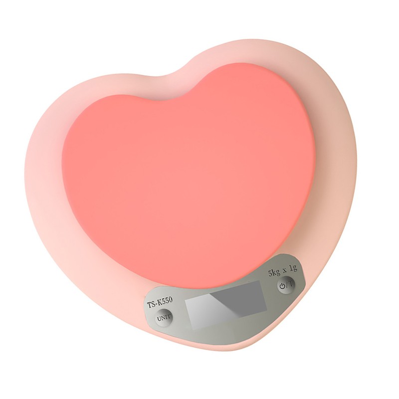 Digital Food Scale HD LCD Display 3 Units Accurate Heart