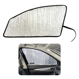 Side Window Front Seat Reflective Sunshade Custom Fit for 2014 2015 2016 2017 2018 2019 2020 2021 2022 2023 2024 Infiniti Q50 Sedan, Base, Premium, Pure, Luxe, Hybrid, Sport, Red Sport 400 (Set of 2)