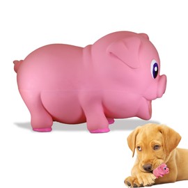 PetSport Naturflex Tiny Tots Pig Toy - Durable & Long-Lasting, Non-Toxic Material, Internal Squeaker, Rubber Toy for Dogs, Ideal for Interactive Play and Engagement