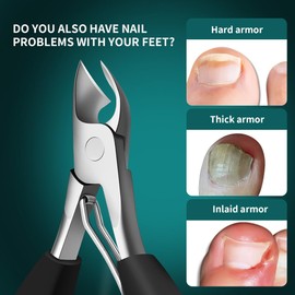 DEOU Heavy Duty Large Opening toenail Clippers, Suitable for Embedded Growth and Rough Nails, Home Pedicure Tools for Men, Women, Elderly Newly Upgraded Stainless Steel (Nail Clippers+Gift Box)