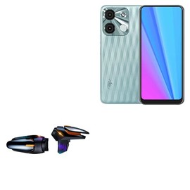 BoxWave Gaming Gear Compatible with itel A60s - Touchscreen QuickTrigger Auto, Trigger Buttons Autofire Gaming Mobile FPS - Jet Black