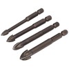 5Pcs Cross Tile Drill Bit Carbide Hex Shank Drills Bits