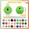 100 PCS Fuzzy Beads with Large Holes, Small Fluffy Beads