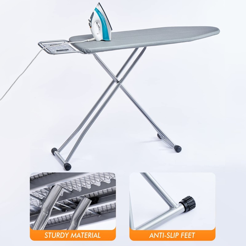 BKTD Ironing Board, Heat Resistant Cover Iron Board with Steam