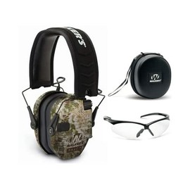 Walker's Razor Slim Electronic Muff with Case and Shooting Glasses (Kryptek Camo)
