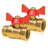 Brass Ball Valve, 3/4 Inch Shut-off Valve, External Thread, Brass