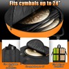 LETSROCK Cymbal Bag with Drumstick Bag,Cymbal Backpack Holds 6 Drum