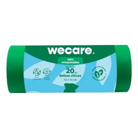 Bolsa P Basura We Care Biodegradables Chicas 45x43 - 80 Pzs