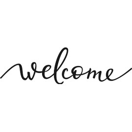 Infusion Welcome Rubber Stamp, 1 X 3'' Wood Stamp