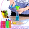 Ice Popsicle Bags,Stackable Easy Release Plastic Ice Bags, Self-Seal Freezing